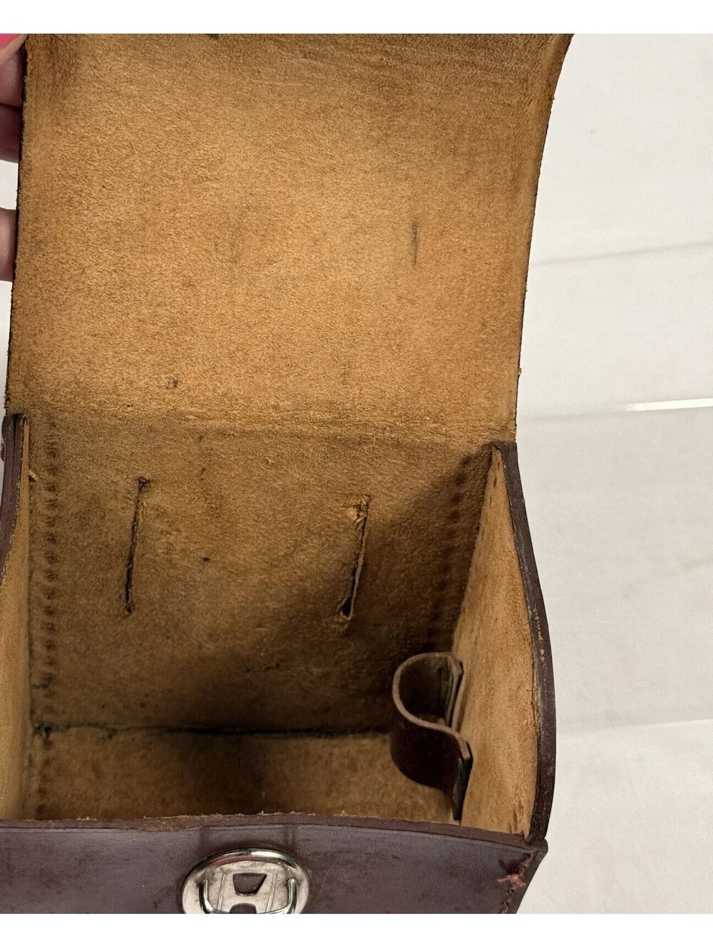 Vtg Swedish Royal Leather Case Latch Close Camera Binocular “Kungl Hovleverantor